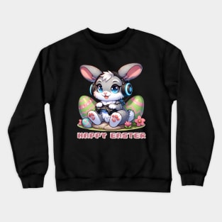 Happy Easter Gamer Bunny Crewneck Sweatshirt